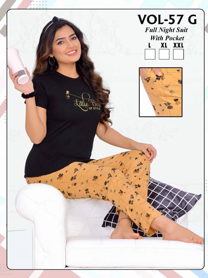 Ft 57 G Night Hosiery Cotton Wholesale Night Suits Collection